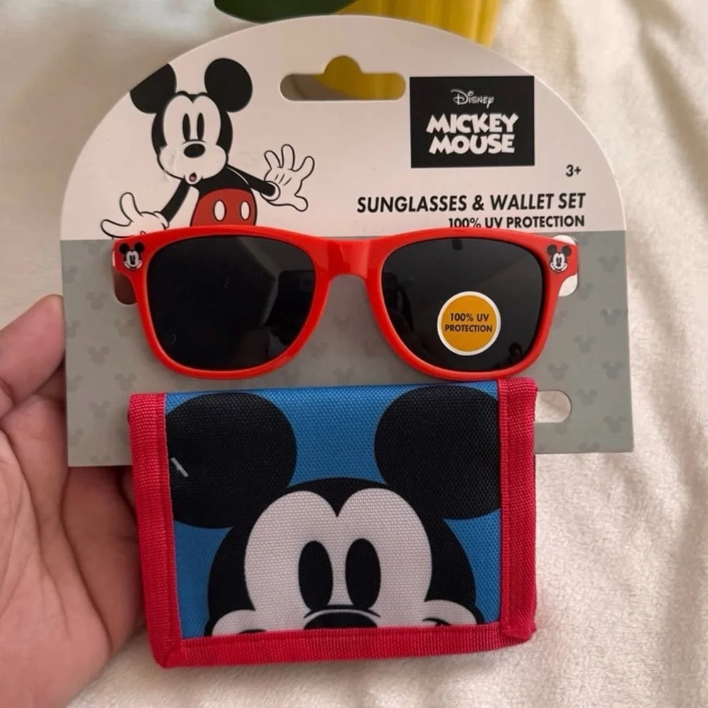 Disney Mickey Mouse Boys Sunglasses and Wallet 2-Piece Set Red